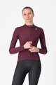 CASTELLI зимова футболка з довгим рукавом - ESPRESSO THERMAL W LS - червоний