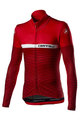 CASTELLI зимова футболка з довгим рукавом - MARINAIO LONG - червоний/білі