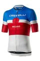 CASTELLI джерсі з коротким рукавом - MILANO - білі/синій/червоний