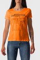 CASTELLI футболка з коротким рукавом - BELLAGIO TEE LADY - помаранчевий