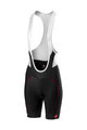 CASTELLI нагрудні шорти - VELOCISSIMA LADY - червоний/чорний