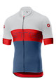 CASTELLI джерсі з коротким рукавом - PROLOGO VI - синій/червоний/білі