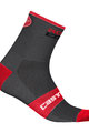 CASTELLI шкарпетки - ROSSO CORSA 9 - сірий/червоний
