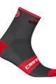 CASTELLI класичні шкарпетки - ROSSO CORSA 9 - сірий/червоний