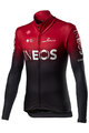 CASTELLI зимова футболка з довгим рукавом - INEOS 2020 WINTER - чорний/світло-блакитний/білі