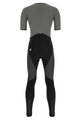 SANTINI довгі штани з підтяжками - VEGA GRIDO WINTER - сірий/чорний