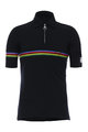 SANTINI футболка з коротким рукавом - UCI RAINBOW WOOL - веселка/чорний