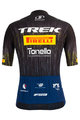 SANTINI джерсі з коротким рукавом - TREK PIRELLI 2021 - чорний/білі/жовтий