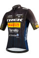 SANTINI джерсі з коротким рукавом - TREK PIRELLI 2021 - чорний/білі/жовтий