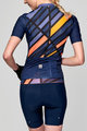 SANTINI джерсі з коротким рукавом і шорти - SLEEK RAGGIO LADY - помаранчевий/синій