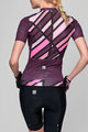 SANTINI джерсі з коротким рукавом і шорти - SLEEK RAGGIO LADY - рожевий/чорний/фіолетовий