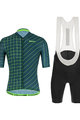 SANTINI джерсі з коротким рукавом і шорти - SLEEK DINAMO - зелений/чорний