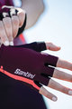 SANTINI рукавички без пальців - X IRONMAN DEA - бордо/рожевий