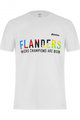 SANTINI футболка з коротким рукавом - UCI FLANDERS CHAMP - білі