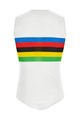 SANTINI футболка без рукавів - UCI RAINBOW - білі/веселка