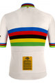 SANTINI джерсі з коротким рукавом - UCI WORLD 100 GOLD - веселка/білі