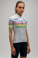 SANTINI джерсі з коротким рукавом - UCI WORLD 100 LADY - білі/веселка