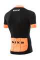 SIX2 джерсі з коротким рукавом - BIKE3 STRIPES - чорний/помаранчевий