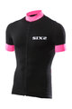 SIX2 джерсі з коротким рукавом - BIKE3 STRIPES - чорний/рожевий