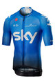 CASTELLI джерсі з коротким рукавом - TEAM SKY 2019 - білі/світло-блакитний/чорний