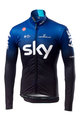 CASTELLI зимова футболка з довгим рукавом - TEAM SKY 2019 WINTER - синій/чорний/білі