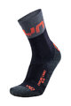 UYN класичні шкарпетки - LIGHT - сірий/червоний/чорний