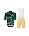 HOLOKOLO джерсі з коротким рукавом і шорти - CAMOTRAIL - бежевий/зелений