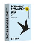 SCHWALBE велокамера - SV15-EL (23/28-622/630) 28x0.90–1.10 SV 80mm - чорний