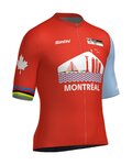 SANTINI джерсі з коротким рукавом - WORLD CHAMPIONSHIPS MONTRÉAL 2026 - червоний