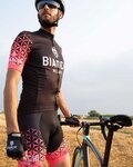 BIANCHI MILANO джерсі з коротким рукавом - PEDASO - рожевий/чорний