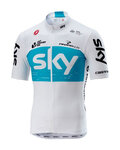 CASTELLI джерсі з коротким рукавом - SKY 2018 FAN - білі/світло-блакитний