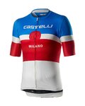 CASTELLI джерсі з коротким рукавом - MILANO - білі/синій/червоний