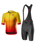 CASTELLI джерсі з коротким рукавом і шорти - AERO RACE - жовтий/чорний