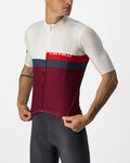 CASTELLI джерсі з коротким рукавом - A BLOCCO - бежевий/бордо/червоний/синій