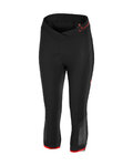 CASTELLI шорти 3/4 довжини без нагрудника - VISTA LADY - червоний/чорний