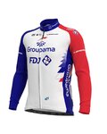 ALÉ зимова футболка з довгим рукавом - GROUPAMA FDJ 2021 - червоний/синій/білі