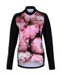 HOLOKOLO зимова футболка з довгим рукавом - PEONY LADY WINTER - чорний/рожевий