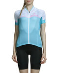 MONTON джерсі з коротким рукавом - YULO LADY - білі/світло-блакитний