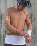 POC літній трикотаж з довгим рукавом - MTB PURE - білі/коричневий