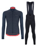 SANTINI Зимова джерсі та штани - COLORE PURO WINTER - синій/чорний