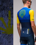 SANTINI джерсі з коротким рукавом - LA VUELTA 2021 - жовтий/синій