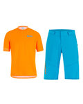 SANTINI MTB джерсі та штани - SASSO MTB - бірюза/помаранчевий