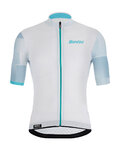 SANTINI джерсі з коротким рукавом - MITO SPILLO - світло-блакитний/білі