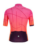 SANTINI джерсі з коротким рукавом - TONO PURO - рожевий/бордо/помаранчевий