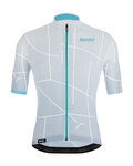 SANTINI джерсі з коротким рукавом - TONO PURO - білі/світло-блакитний
