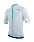 SANTINI джерсі з коротким рукавом - TONO PURO - білі/світло-блакитний