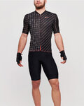 SANTINI джерсі з коротким рукавом і шорти - SLEEK DINAMO - білі/чорний