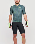 SANTINI джерсі з коротким рукавом і шорти - SLEEK DINAMO - зелений/чорний