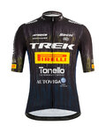 SANTINI джерсі з коротким рукавом - TREK PIRELLI 2021 - чорний/білі/жовтий