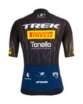 SANTINI джерсі з коротким рукавом - TREK PIRELLI 2021 - чорний/білі/жовтий